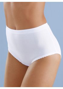 wäschepur sheego Große Größen Taillenslip mit Muschelsaumkante, weiß, Größe 38 - Damen