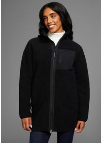Polarino sheego Große Größen Fleecejacke, schwarz, Größe 40/42 - Damen