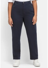 sheego Gro&szlig;e Gr&ouml;&szlig;en 5-Pocket-Hose mit seitlichem Dehnbund, marine, Gr&ouml;&szlig;e 28 - Damen