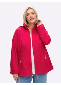 sheego Gro&szlig;e Gr&ouml;&szlig;en Softshelljacke mit Fleece-Futter, rot, Gr&ouml;&szlig;e 22 - Damen