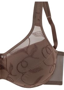 sheego Gro&szlig;e Gr&ouml;&szlig;en Minimizer-BH, mocha-mousse+wei&szlig;, Gr&ouml;&szlig;e 105C - Damen