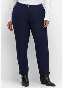 sheego Gro&szlig;e Gr&ouml;&szlig;en Stretch-Hose in Koffer-Qualit&auml;t, marine, Gr&ouml;&szlig;e 50 - Damen