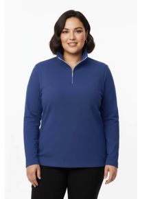 sheego Gro&szlig;e Gr&ouml;&szlig;en Troyer mit kurzem Rei&szlig;verschluss, royalblau, Gr&ouml;&szlig;e 50 - Damen