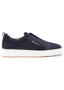 Santoni Low-Top Sneaker - Men's suede sneaker - Gr. UK_9_5 - in Wei&szlig; - f&uuml;r Damen