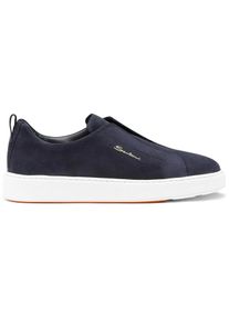 Santoni Low-Top Sneaker - Men's suede sneaker - Gr. UK_9 - in Wei&szlig; - f&uuml;r Damen