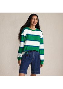 LANDS' END Jersey-Shirt mit langen &Auml;rmeln, Damen,  Gr&uuml;n, Baumwolle, by Lands' End