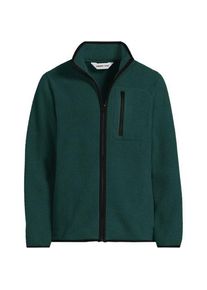 LANDS' END Teddyfleece-Jacke mit Rei&szlig;verschluss, Herren,  Gr&uuml;n, Polyester, by Lands' End