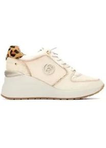 Carmela f&uuml;r Damen. 16244402-HIELO Leder Turnschuhe 162444 wei&szlig; (38), 3 bis 5 cm, Schn&uuml;rsenkel, L&auml;ssig