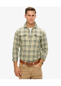 Superdry Herren The Merchant Store - Karohemd aus Leinen Green - Gr&ouml;&szlig;e: S 1041009500625GYC001