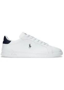 Polo Ralph Lauren f&uuml;r Herren. 809829824003 Heritage Court II Wei&szlig; Leder Turnschuhe (45), Wohnung, Schn&uuml;rsenkel, L&auml;ssig
