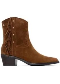 Carmela f&uuml;r Damen. 16266301-CAMEL Braune Spaltlederstiefel 162663 (36), 3 bis 5 cm