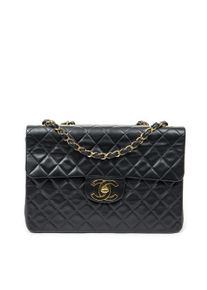 Chanel Crossbody Bags - Maxi Jumbo XL Flap - Gr. unisize - in Schwarz - f&uuml;r Damen