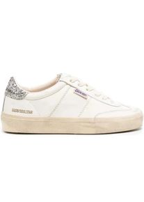 Golden Goose Deluxe Brand Golden Goose Low-Top Sneaker - Low-Top White Leather Sneakers With Glitter Heel T - Gr. 35 (EU) - in Wei&szlig; - f&uuml;r Damen