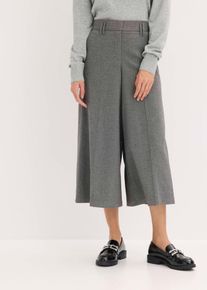 bonprix Hose mit Fischgrat in Wolloptik, grau, Gr.52, modischer Fischgrat-Hosenrock in kuscheliger Wolloptik