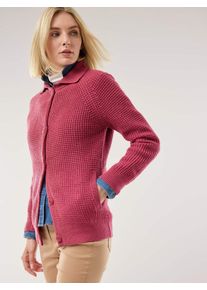 Walbusch Merino-Strickjacke Waffelstruktur