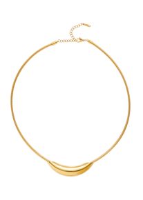 Schlangenkette Lascana "Halskette mit R&ouml;hrchen Anh&auml;nger", Damen, Gr. Edelstahl, gold (vergoldet), Halsketten Schlangenkette, Hochwertiges Collier mit Goldbeschichtung