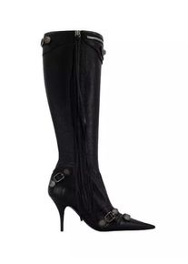 Balenciaga Stiefel - Cagole H90 Boots - Leather - Black - Gr. 37 (EU) - in Schwarz - f&uuml;r Damen