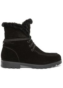 Santoni Stiefel - Women's suede ankle boot with fur - Gr. UK_7 - in Wei&szlig; - f&uuml;r Damen