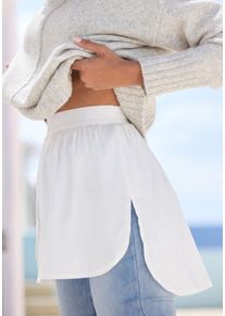 Unterrock Vivance, Damen, Gr. 44/46, wei&szlig;, Stoff, Obermaterial: 95% Polyester, 5% Elasthan, unifarben, Po-bedeckend, R&ouml;cke Unterrock, Blusenrock mit Gummibund, praktische Saumverl&auml;ngerung, Topseller