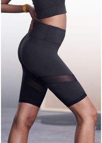 active by Lascana Radlerhose LASCANA ACTIVE, Damen, Gr. XS (32/34), N-Gr, schwarz, Trikot, Obermaterial: 75% Polyester, 25% Elasthan. Netz: 90% Polyester, 10% Elasthan, unifarben, figurbetont kurz, Hosen Radlerhose, mit modischen Mesh-Eins&auml;tzen, Topseller