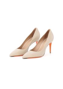Santoni Low-Top Sneaker - Pumps aus Glattleder - Gr. 39 (EU) - in Beige - f&uuml;r Damen