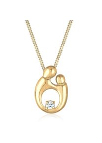 Elli Halsketten - Halskette Mutter Kind Diamant (0.03 ct.) 925 Sterl - Gr. unisize - in Gold - f&uuml;r Damen