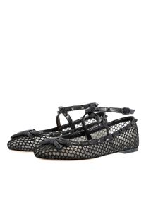 Valentino Garavani Loafer - Rockstud Ballerina - Gr. 37 (EU) - in Schwarz - f&uuml;r Damen
