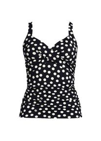 LANDS' END Tankinitop CHLORRESISTENT mit V-Ausschnitt f&uuml;r Damen in D-Cup, Damen, size: regular, Schwarz, Nylon-Mischung, by Lands' End