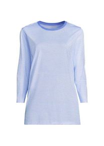 LANDS' END Supima-Shirt mit 3/4-&Auml;rmeln, Damen,  Blau, Baumwolle, by Lands' End