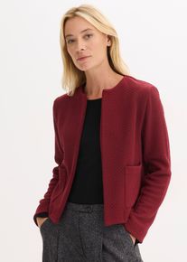 bonprix Kurzer Jersey-Blazer, rot, Gr.44/46 (L), stillvoller Jersey Blazer ohne Kragen