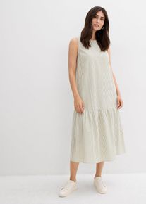 bonprix Midikleid in A-Linie, gr&uuml;n, Gr.42, Sommerliches Kleid aus toller Seesucker Qualit&auml;t. Am R&uuml;cken mit 2 Bindeb&auml;ndern zu schlie&szlig;en., 62% Polyester