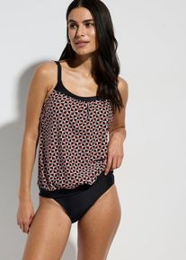 bonprix Oversize Tankini mit Highwaist-Bikinihose (2-tlg.Set), wei&szlig;, Gr.44, Oversize Tankini mit Highwaist-Bikinihose
