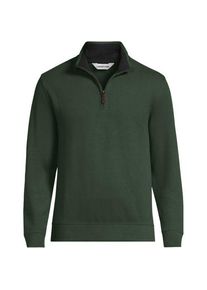 LANDS' END Rei&szlig;verschluss-Pullover aus Bedford-Ripp, Herren,  Gr&uuml;n, Baumwolle, by Lands' End