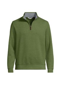 LANDS' END Rei&szlig;verschluss-Pullover aus Bedford-Ripp, Herren,  Gr&uuml;n, Baumwolle, by Lands' End