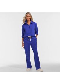 LANDS' END Jogginghose mit geradem Bein SERIOUS SWEATS, Damen,  Blau, Baumwoll-Mischung/Polyester-Mischung, by Lands' End