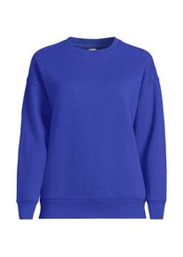 LANDS' END Sweatshirt SERIOUS SWEATS, Damen,  Blau, Elasthan/Baumwoll-Mischung/Polyester-Mischung, by Lands' End