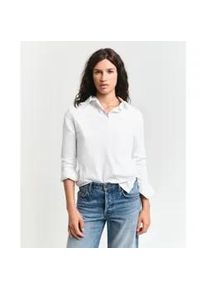 Gant f&uuml;r Damen. 4800400 Pullover mit V-Ausschnitt aus beigem Feinstrick (L), L&auml;ssig, Bio-Baumwolle, Nachhaltig