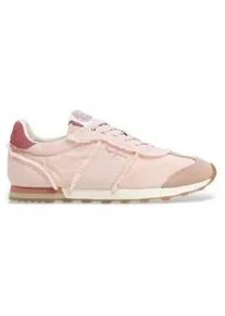 Pepe Jeans f&uuml;r Damen. PLS40034 Once Twill rosa Leder Turnschuhe (40), Wohnung, Wildleder, Schn&uuml;rsenkel, L&auml;ssig