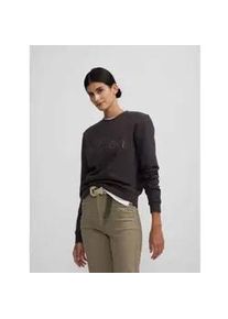 Silbon f&uuml;r Damen. 135181 Schwarzes Sweatshirt mit Nieten (S), L&auml;ssig, Baumwolle