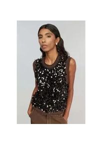 Semicouture f&uuml;r Damen. Y5WD25 Weste Lorena braun (S), L&auml;ssig, Wolle, &Auml;rmellos / Hosentr&auml;ger