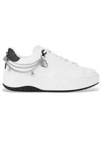 Michael Kors f&uuml;r Damen. 43R6DTFS6L Wei&szlig;e Lederturnschuhe Dottie (40), Wohnung, Schn&uuml;rsenkel, L&auml;ssig