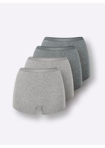 w&auml;schepur sheego Gro&szlig;e Gr&ouml;&szlig;en Panty, 2x grau-meliert + 2x anthrazit-meliert, Gr&ouml;&szlig;e 48 - Damen
