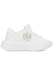 Philipp Plein Low-Top Sneaker - Godzilla Hexagon Logo Chunky Sneakers - Gr. 41 (EU) - in Wei&szlig; - f&uuml;r Damen