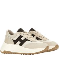 Hogan Low-Top Sneaker - Flat Shoes Beigemarrone - Gr. 40 (EU) - in Braun - f&uuml;r Damen