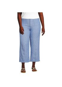 LANDS' END 7/8-Hose aus Leinen, Damen,  Blau, by Lands' End