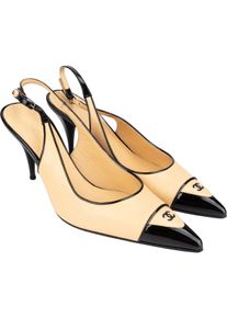 Chanel Hohe Schuhe - Chanel Bicolor CC Leather Pumps (35) - Gr. ONE_SIZE - in Bunt - f&uuml;r Damen