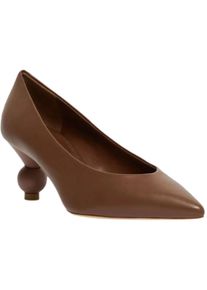 MaxMara Max Mara Hohe Schuhe - With Heel Leather Brown - Gr. 38 (EU) - in Braun - f&uuml;r Damen