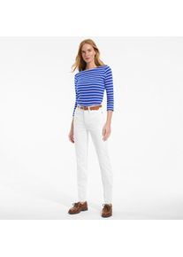 LANDS' END Schwarze Straight Fit Jeans High Waist, Damen,  Wei&szlig;, Elasthan/Baumwoll-Mischung/Polyester-Mischung, by Lands' End