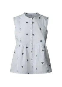 Pepe Jeans f&uuml;r Damen. PL305017 Baumwoll-Schaftbluse Elvire wei&szlig; (L), L&auml;ssig, Baumwolle, &Auml;rmellos / Hosentr&auml;ger