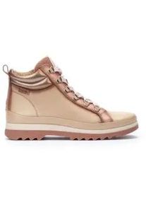 Pikolinos f&uuml;r Damen. W3W-8564CPC1 Beige Lederstiefeletten von Vigo (37), 1 bis 3 cm, Schn&uuml;rsenkel, L&auml;ssig